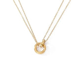 Colares Feminino Duplo Círculos unidos