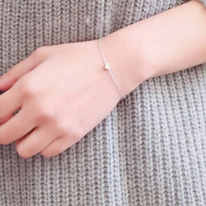 Pulseira Feminina Ouro Coração