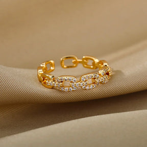 Anel Feminino Ajustável Luxo Romano