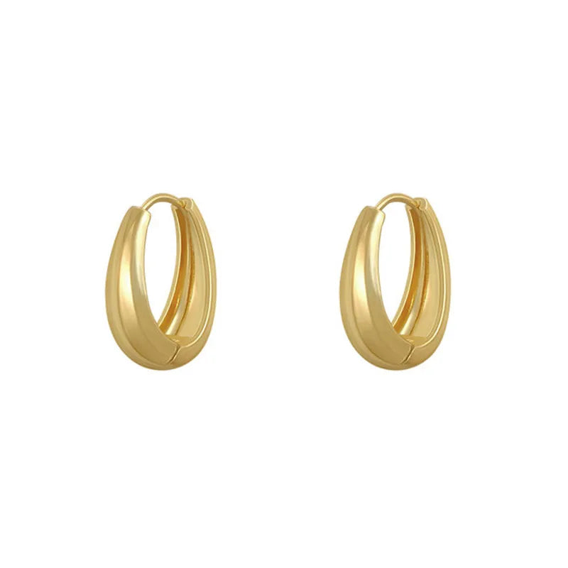 Brinco Feminino Argola Sofisticada Ouro 18K