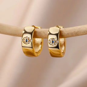 Brincos vintage banhados a ouro para mulheres, brincos de argola de aço inoxidável, joias estéticas de luxo, presente de casamento, frete grátis