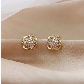 Novo Exquisite Brinco de Cristal Brilhante Coreano Elegante Quadrado Geométrico Rhinestone Brincos Para As Mulheres Moda Jóias Presente