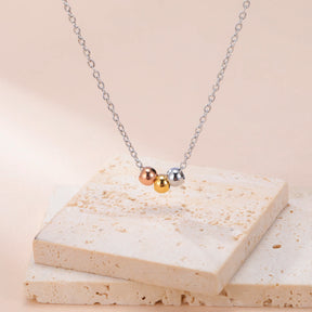 Skyrim três contas colar de aço inoxidável cor ouro minimalista feminino gargantilha pescoço correntes na moda jóias presente atacado