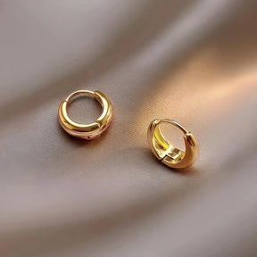 Brincos de argola franceses hipoalergênicos elegantes de aço inoxidável, design retrô sexy confortável, presentes de natal para mulheres da moda, 2 peças
