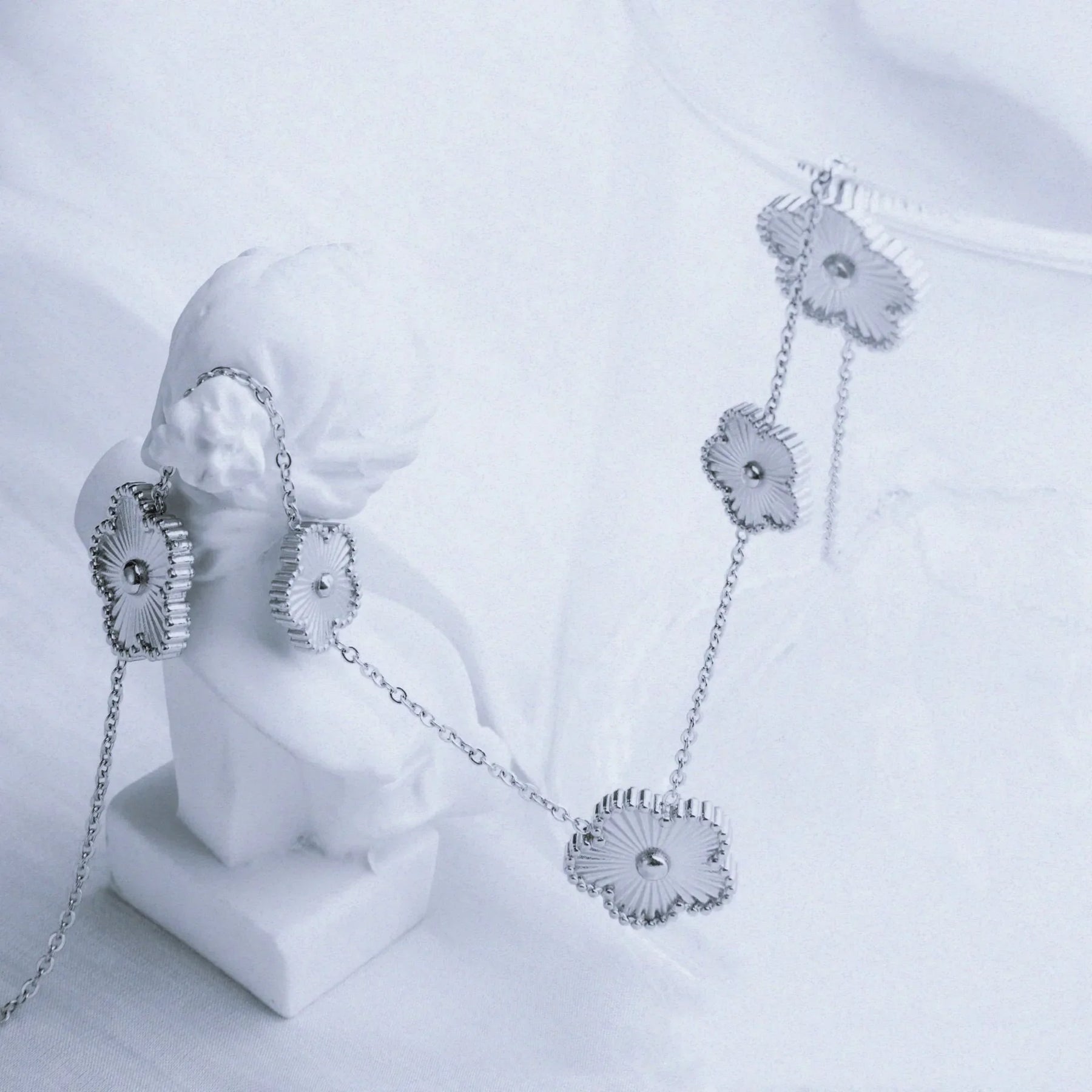 Pulseira de Ouro Feminina Ajustável Flores