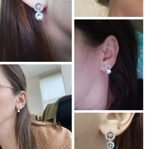 Brinco Feminino Circular com Pedra de Zircônia
