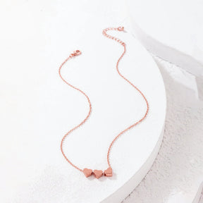 Moda minúsculo 3 cores coração encantos pingente colares para mulheres querida amor coração gargantilhas link corrente adorável pescoço jóias presente
