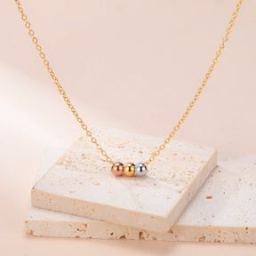 Skyrim três contas colar de aço inoxidável cor ouro minimalista feminino gargantilha pescoço correntes na moda jóias presente atacado