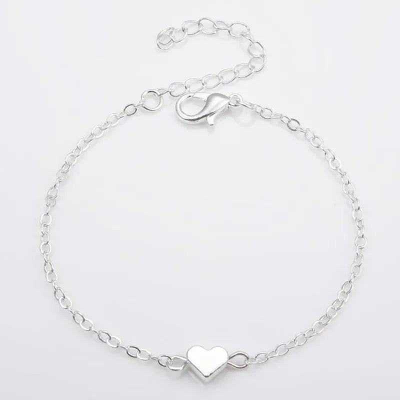 Pulseira Feminina Ouro Coração