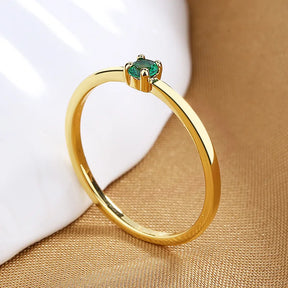 Delicado minúsculo vermelho verde azul pedra redonda anéis finos para mulheres antigo cor de ouro metal branco zircão empilhamento alianças de casamento presentes