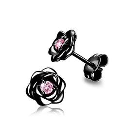 Huitan eternidade amor brincos orelha parafuso prisioneiro piercing cor prata/ouro moda coração brincos para mulheres chiques jóias de casamento