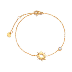 Feminino minimalismo corrente fina cruz lua crescente estrela pulseira, aço inoxidável feminino ligação ajustável empilhado em camadas
