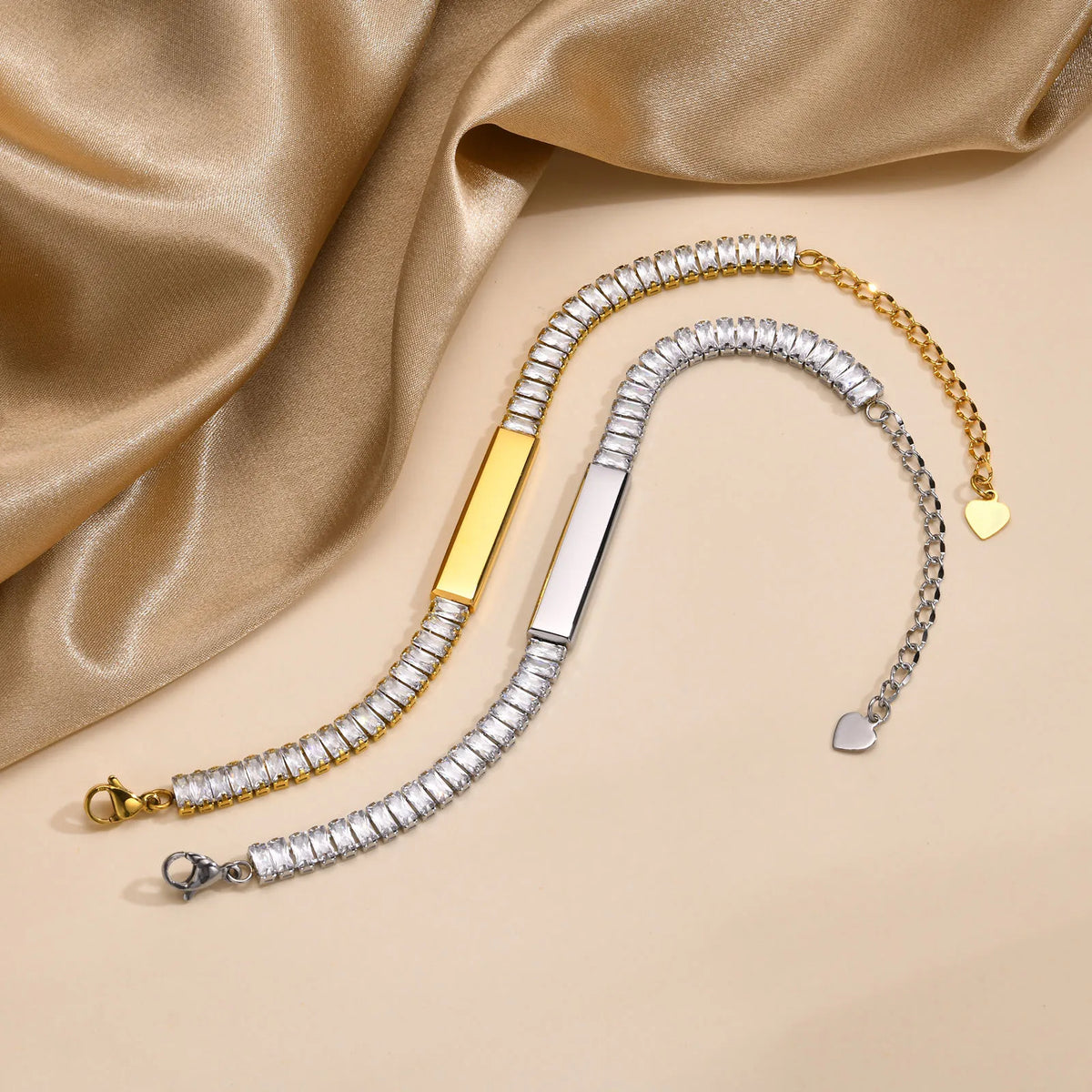 Moda jóias bling cz pedra charme pulseiras para mulheres meninas, delicado brilhante corrente pulseira link presentes de festa para ela