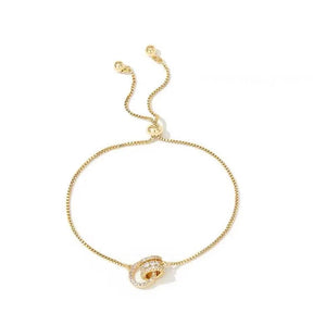 Pulseira de Ouro Feminina Brilhante