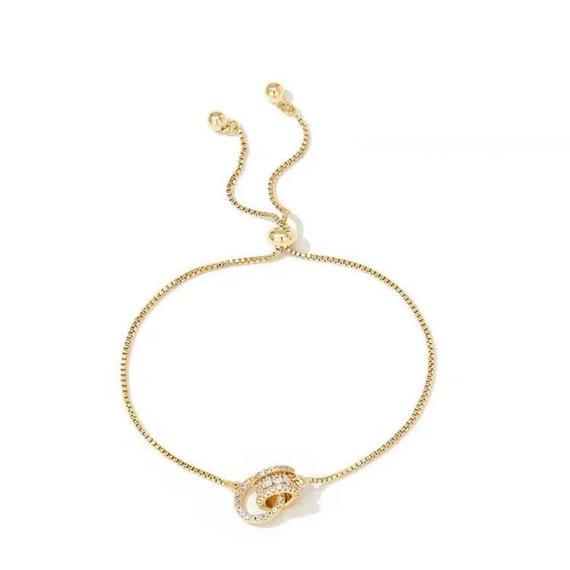 Pulseira de Ouro Feminina Brilhante