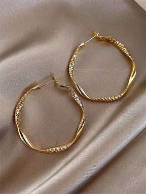Brincos de design de textura sedosa requintada, joias de formato elegante, presentes de festa de feriado para mulheres
