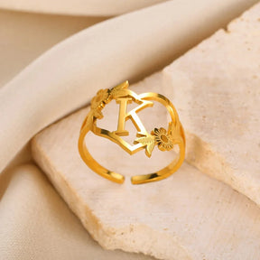 Anéis de coração de aço inoxidável para mulheres zircão banhado a ouro coração anel ajustável femme acessórios de festa de casamento jóias presente 2023