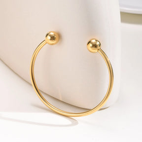 Pulseira de punho de nó estilo candido para mulheres, pulseiras elegantes de aço inoxidável cor dourada, joias de festa das irmãs bff