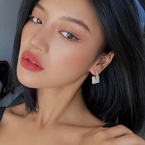 Brinco de Perola Quadrado