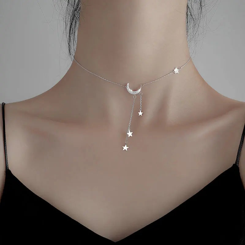 Colare Feminino Lua Estrelada