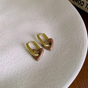 Brinco Feminino Argola Coração Delicado 18K