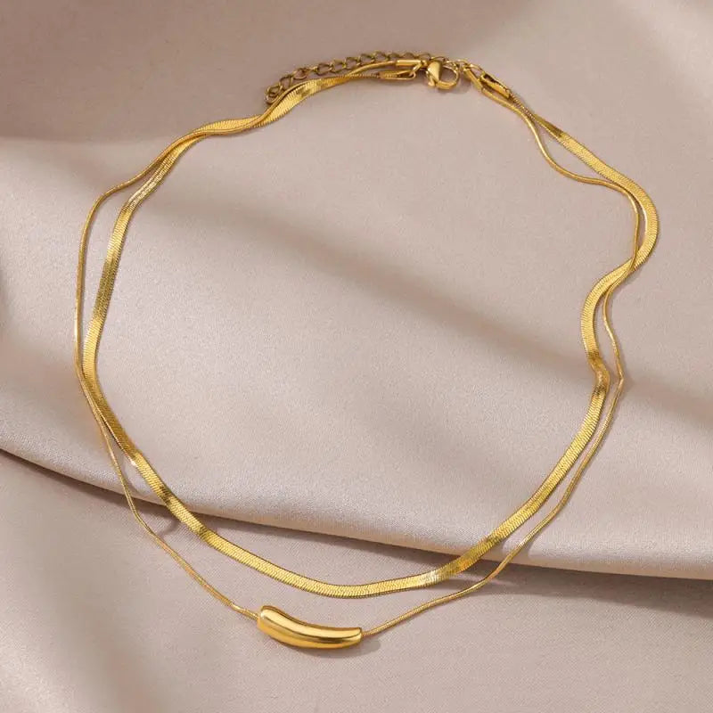 Colar Duplo Charmoso Vintage