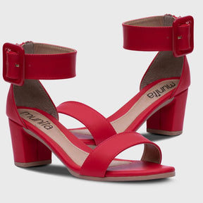 Sandália Feminina JulieSalto Médio Confortável
