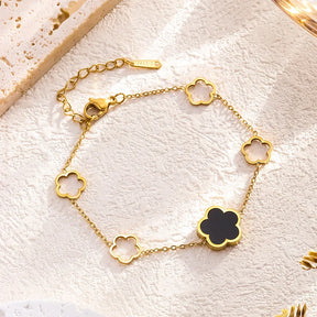 Colar luxuoso cor dourada para mulheres, aço inoxidável, concha branca, pingente de flores, gargantilha coreana, acessórios da moda, novo, 2023