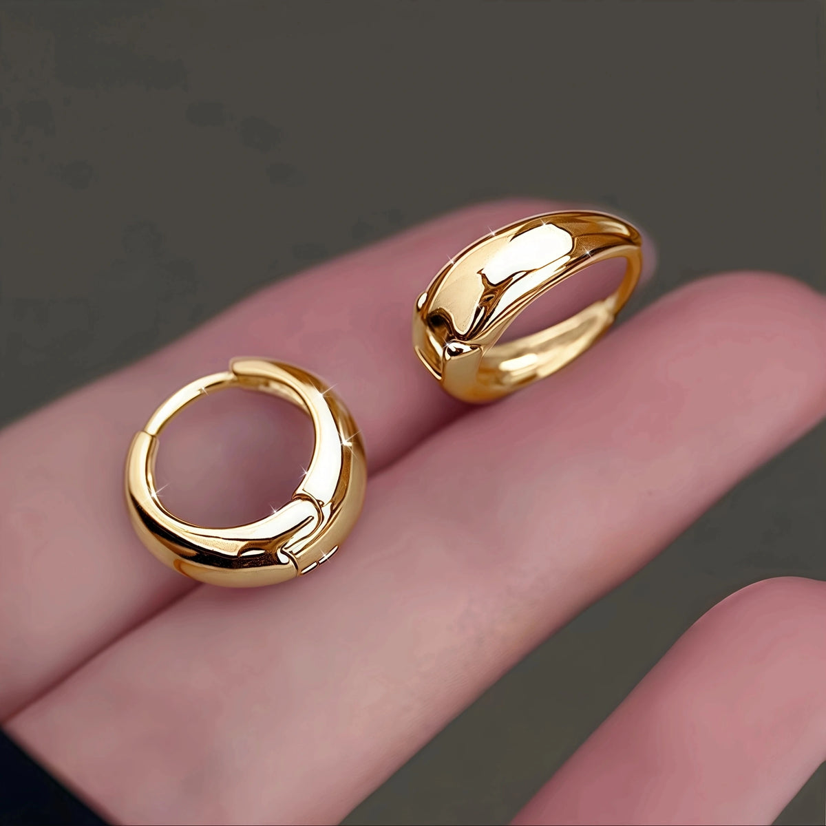 Brincos de argola franceses hipoalergênicos elegantes de aço inoxidável, design retrô sexy confortável, presentes de natal para mulheres da moda, 2 peças