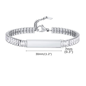 Moda jóias bling cz pedra charme pulseiras para mulheres meninas, delicado brilhante corrente pulseira link presentes de festa para ela