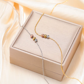 Skyrim três contas colar de aço inoxidável cor ouro minimalista feminino gargantilha pescoço correntes na moda jóias presente atacado