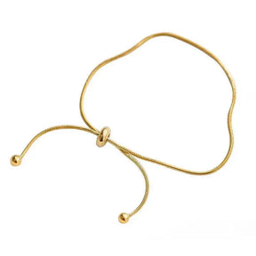 Anenjery 316l aço inoxidável ajustável puxar pulseira tornozeleira feminina ins vento frio simples cobra osso corrente pulseira