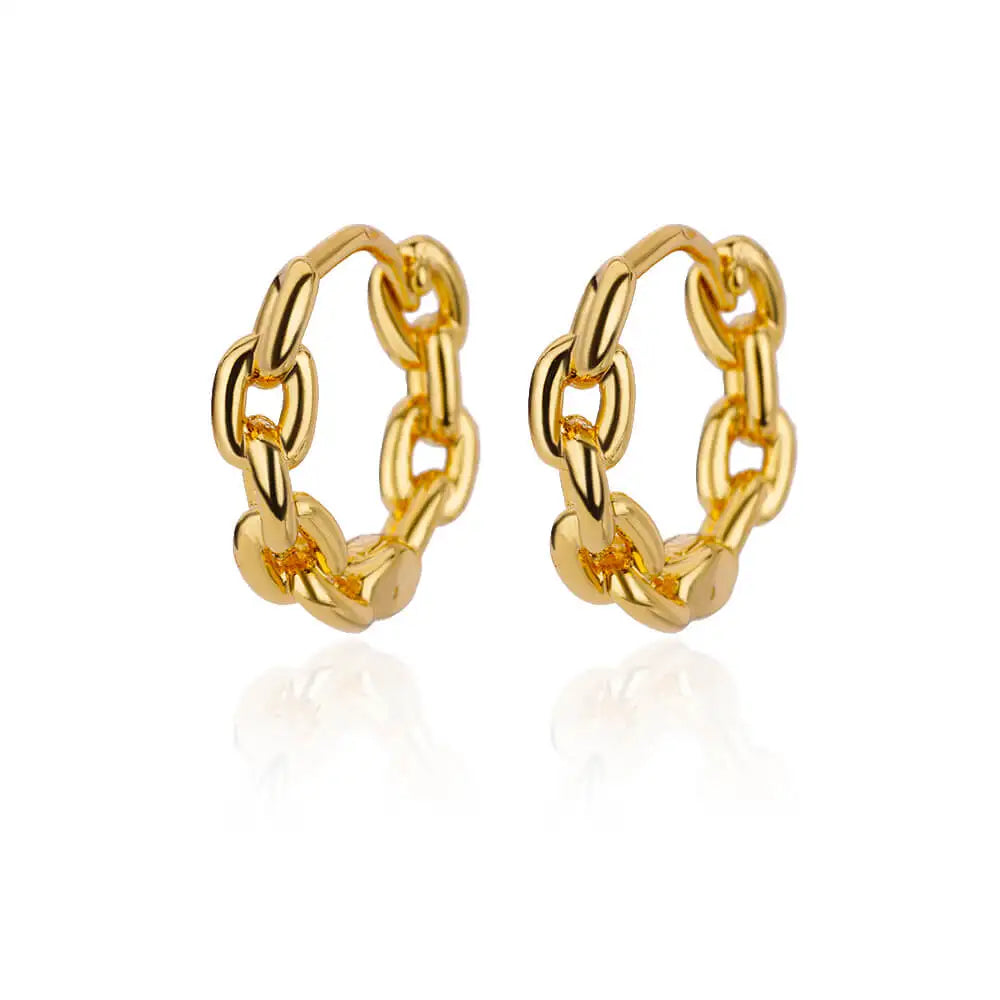Brincos de argola quadrados de aço inoxidável para mulheres 2023 tendência luxo banhado a ouro brinco redondo estético jóias de casamento presente