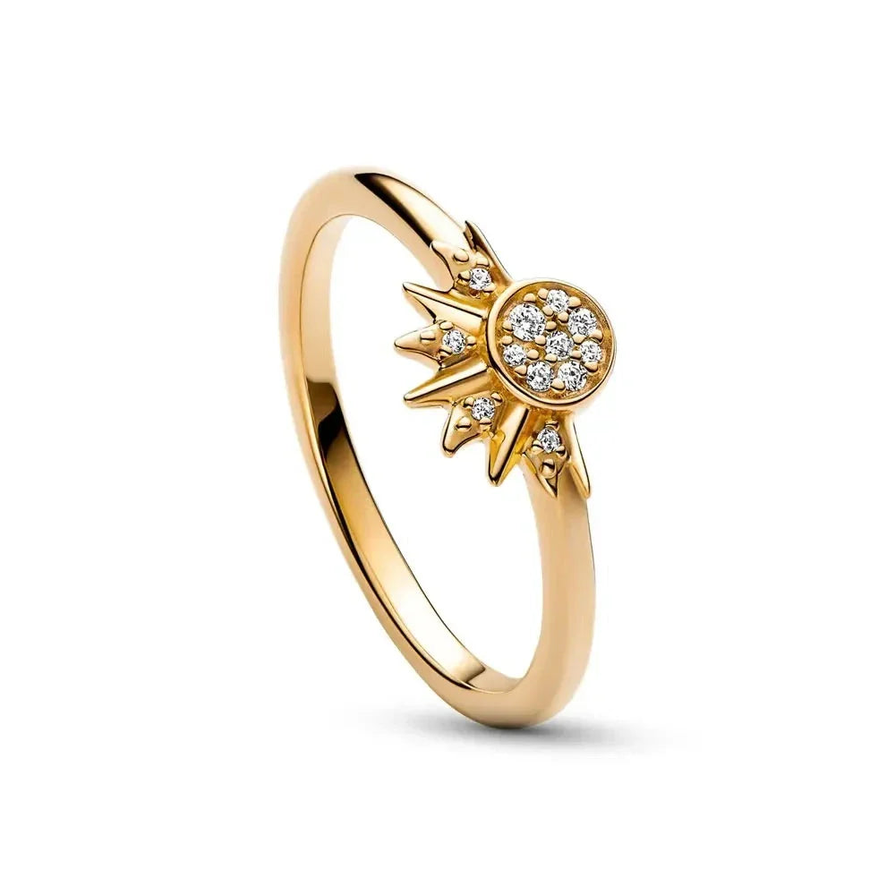 Anel Feminino  Lua Sol Radiante
