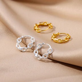 Brincos de argola quadrados de aço inoxidável para mulheres 2023 tendência luxo banhado a ouro brinco redondo estético jóias de casamento presente