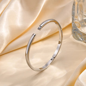 Mulheres anti alergia pulseiras de punho de aço inoxidável pulseira, pulseira na moda jóias empilhamento pulseira aberta para meninas mãe esposa