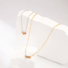 Skyrim três contas colar de aço inoxidável cor ouro minimalista feminino gargantilha pescoço correntes na moda jóias presente atacado