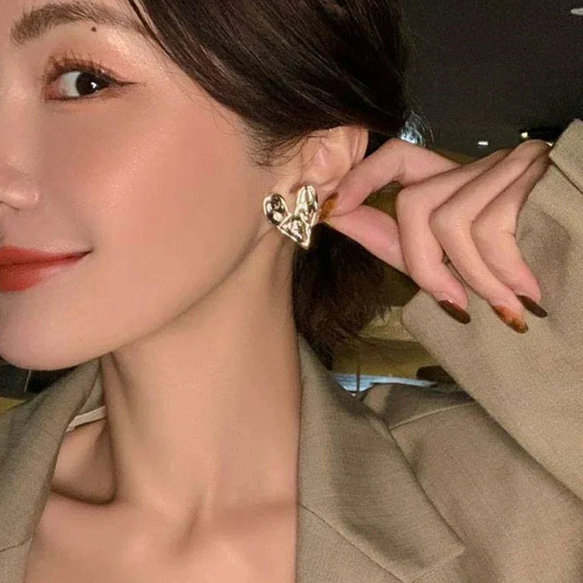 Brinco Feminino Coração 18K